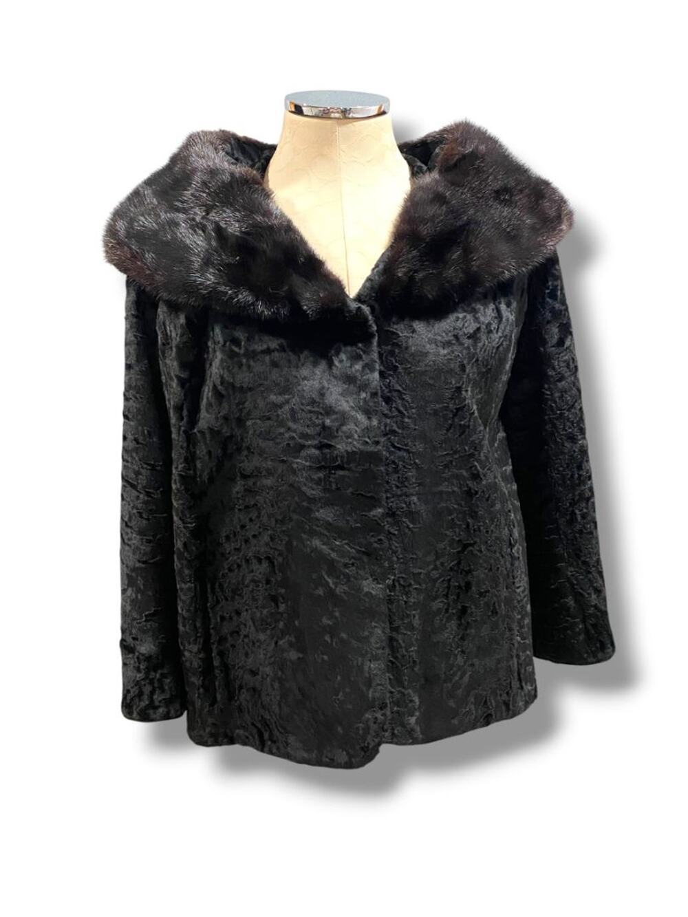 Medium Vintage Genuine Broadtail Persian Lamb Mink Fur Jacket The Globe Scranton